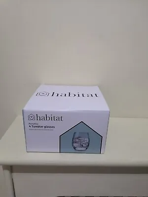 Buy Habitat Portofino Set Of 4 Tumbler Glasses  - Elegant Glassware  • 14.99£