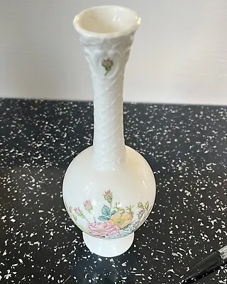 Buy Coalport Ceramic English Bone China Rose Garden Floral Bud Vase • 4.99£