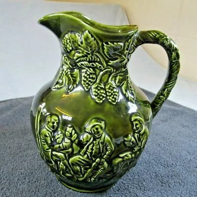Buy Vintage Arthur Wood Pottery Green Jug Willie Brewd A Peck O Malt Robert Burns • 12.95£