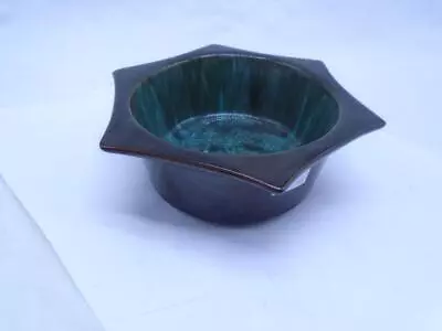 Buy Vintage Blue Mountain Pottery Canada 6 Sides Bowl Vase Planter Green Glaze 5 X 2 • 1.88£
