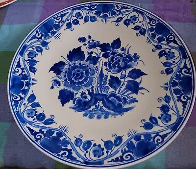Buy Vintage Delft Blue And White Plate B73 9in • 15£