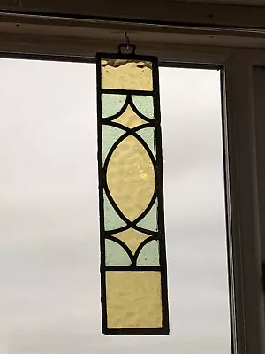 Buy Pretty 1930's Compact Hanging Stained Glass Panel • 80£