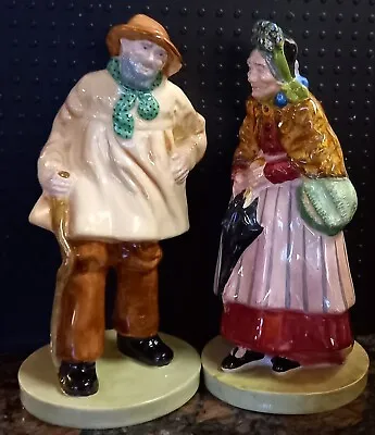 Buy Pair Crown Staffordshire Bone China Old Man And Old Lady Figurines • 40£