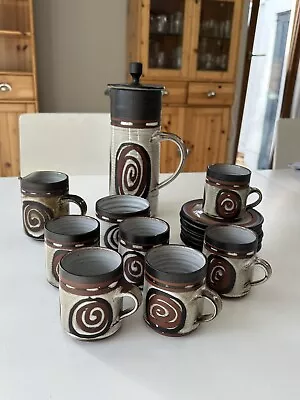 Buy Briglin Pottery Coffee Set Great Condition 1950’s Retro Collectible • 30£