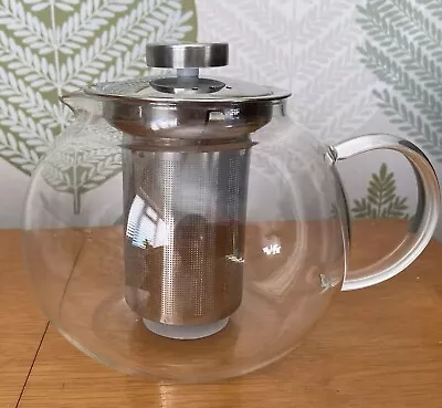 Buy 1L Glass Teapot And Stainless Steel Infuser And Lid • 1.99£