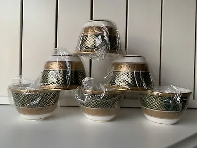 Buy 6 X De Lamerie China Spiral & Twist Green Oriental Middle East Arabic Tea Bowls • 200£