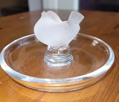 Buy Lalique France Crystal Bird Trinket Dish Figurine • 42.41£