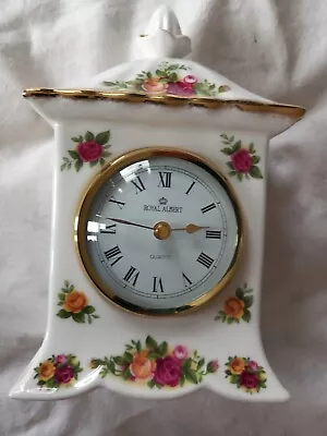Buy Vintage Royal Albert Bone China Quartz Clock In The Old Country Roses • 10£