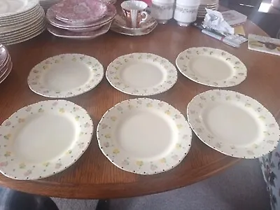 Buy 6 X Pottery Ridgways Hand Painted Bedford Ware - Dainty Floral. Side Plates • 50£