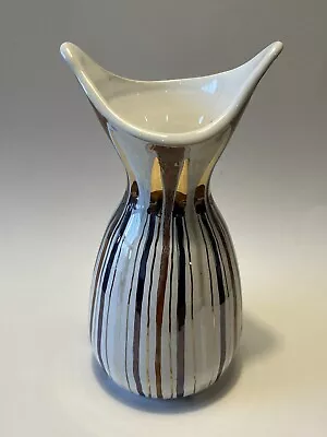 Buy DENNIS TOWNSEND RYE SUSSEX Studio Pottery Vase, Striped Lustre Glazes, Signed DT • 40£