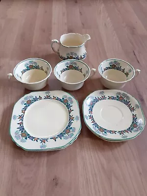 Buy Vintage Wedgewood And Co Art Deco Jug And 3 Trios Design  Palm . • 25£