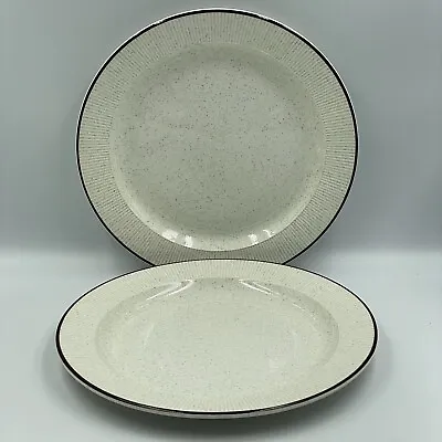Buy Poole Pottery • 2 X Parkstone Dinner Plates • 10” 25cm • 3cm Boarder Beige/Cream • 14.99£
