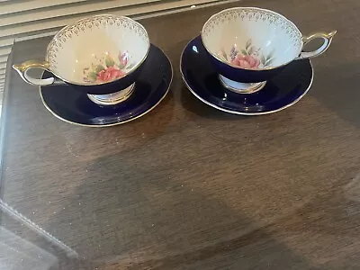 Buy Vintage Ansley Bone China Tea English Tea Cups And Saucers • 89.61£