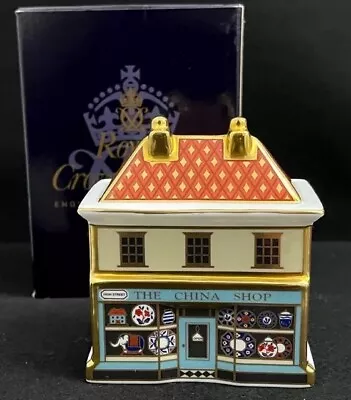 Buy Royal Crown Derby 'The China Shop' Boxed Miniature Houses Range 1st Quality Gold • 75£