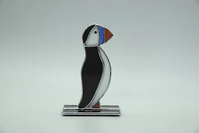 Buy Stained Glass Suncatcher Freestanding Ornament Puffin British Birds Home/Gift • 30£
