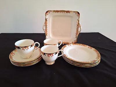 Buy Vintage Fenton Porcelain / Ceramic England 12 Piece Tea Set Imari Style • 22.35£