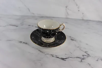 Buy Vintage Cauldon China Black & White Est. 1774 Tea Cup Saucer • 23.79£