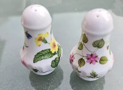 Buy Queens Fine Bone China Country Meadow Pattern Salt & Pepper Shakers • 12.95£