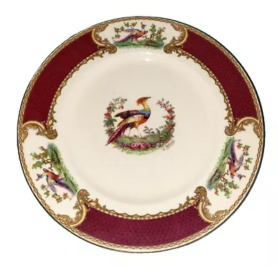 Buy Antique Porcelain Myott Chelsea Bird Red 2380 Dinner Plate 10” • 23.48£