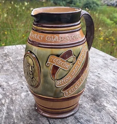 Buy Gladstone Jug 1898 Victorian Doulton Pottery Excellent Condition Made In England • 120£