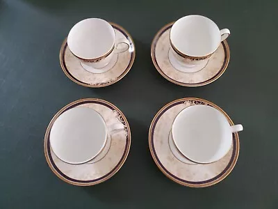 Buy 4 X Wedgwood Cornucopia Tea Cups With Saucers Bone China • 55£