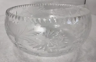 Buy Large Heavy Cut Glass ? Decorative Fruit Bowl Kitchen Bowl • 4£