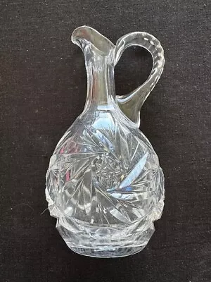 Buy Vintage Small Crystal Decanter With Star Of David Pattern • 7.50£