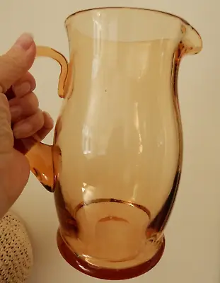 Buy Vintage 1940's LARGE Water Jug MOUTH BLOWN GLASS Golden Amber 1.2ltrs 8  COUNTRY • 25£