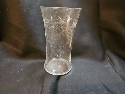 Buy Antique Tumbler Glass Grape  And  Vine  Pattern • 9.99£