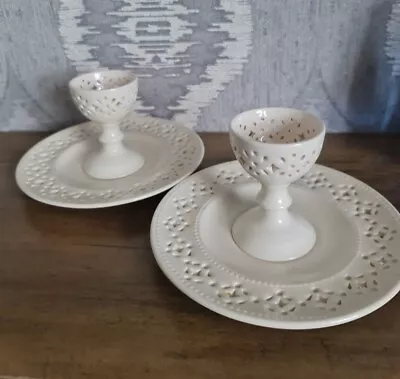 Buy Hartley Greens & Co Leeds Pottery 2 SETS X EGG CUP & SAUCER • 28£