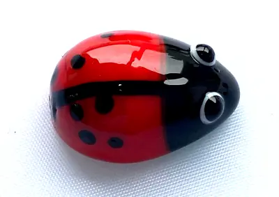 Buy Glass Ladybird Ornament With Black Stripe, 2.5cm, Boxed • 2.50£