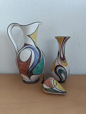 Buy 3 Ruscha Milano West German Pottery Vintage Midcentury Ceramic 50s WGP Vases • 131.64£