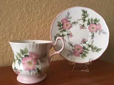 Buy VINTAGE Rosina China Co Queen's Fine Bone China Cup & Saucer Rose Hip England • 18.03£