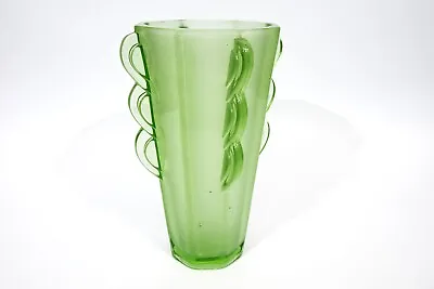 Buy Sowerby Art Deco Pressed Uranium Glass Octagonal Vase Pattern No 2597. • 45£