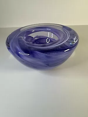 Buy Kosta Boda Small Bowl Anna Ehrner Purple Swirl Art Glass Sweden Purple 4.5” • 18.33£