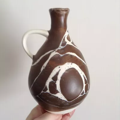 Buy Vtg Beautiful Smooth Marbled Brown Swirl White Aviemore Pottery Scotland 7” Jug • 24.99£