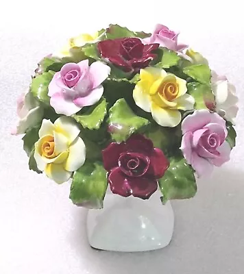 Buy AYNSLEY ENGLAND Flowers BOUQUET HAND PAINTED FINE BONE CHINA  Pedestal Vase • 12.28£