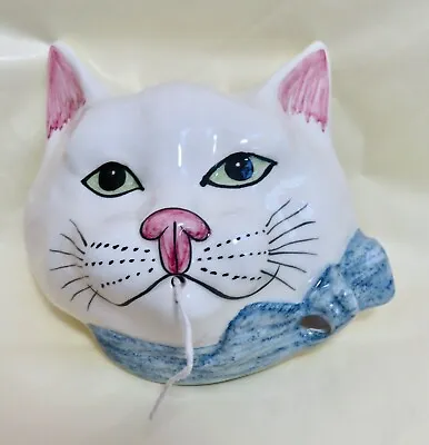 Buy Babbacombe Pottery.   String Dispenser  Cat     White With Blue Bow • 29.50£