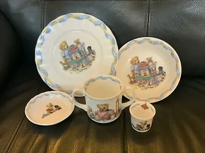 Buy Colourbox QUEENS Fine Bone China TALES OF TEDDIES Childs Dinner Set 5 Pieces • 16.99£