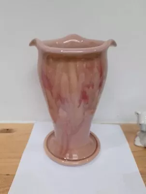Buy Fluted Art Nouveau Style Pink Pottery Vase By Gwenny Handmade In Wales • 22£
