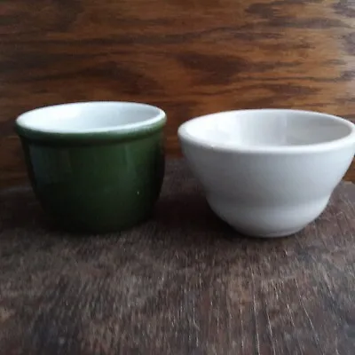 Buy Vintage Hall Pottery Custard Cup And Crestware Cup OLD • 20.85£