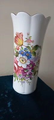 Buy Aynsley Large Vase Howard Sprays Pattern 8.25  Tall Fine Bone China • 9£