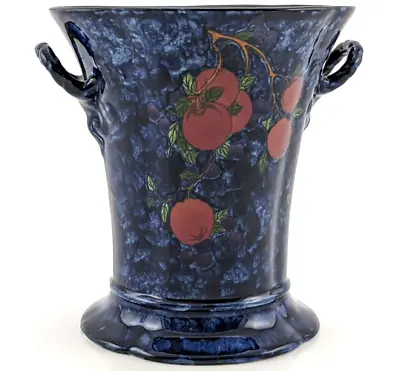 Buy Vintage Maling Cetem Ware Blue Plum And Orchard Vase With Handles • 123.14£