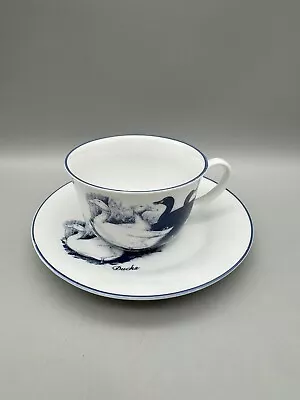 Buy Norfolk China Norwich Blueware ‘Ducks’ Tea Cup And Saucer • 12.99£