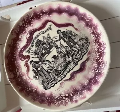 Buy Pink Lustreware Plate Possibly Sunderland Collectable • 20£