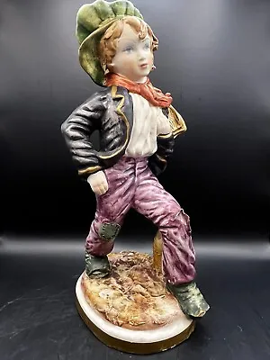 Buy Large Mid Century  Capodimonte Boy  Figure, 28 Cm High. • 14.98£