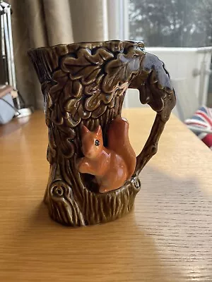 Buy Pretty Sylvac Brown Jug / Vase With Squirrel 4241 Made In England 15cm H • 11.95£