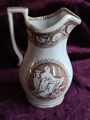 Buy Antique Victorian J M P Bell Glasgow Bells Jug - Sappho Pattern Scottish Pottery • 19.95£
