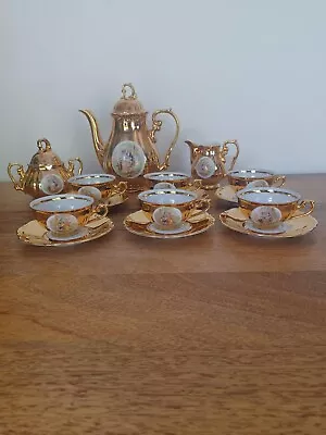 Buy Vintage Coffee Set, Tea Set, Gold Bondware • 50£