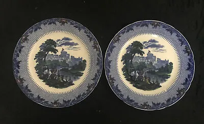 Buy Royal Cauldon Royal Castles WINDSOR CASTLE  Pair Blue Transfer 26cm Dinner Plate • 6.99£